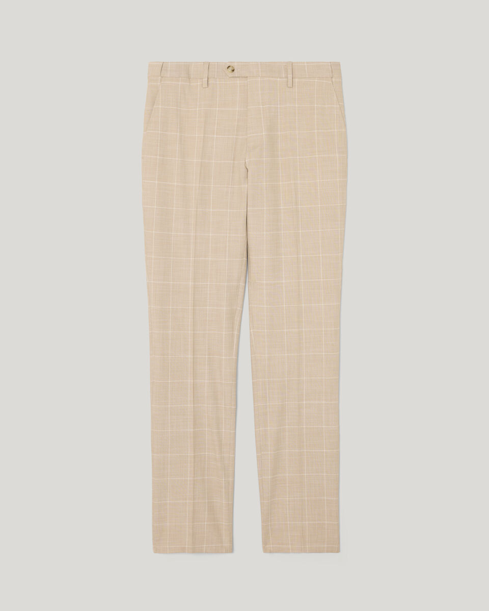 Windowpane Check Tailored Pant, Natural Windowpane, hi-res